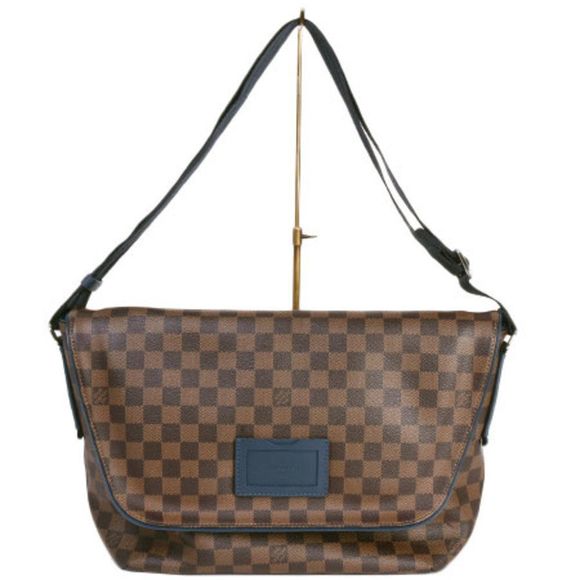 Louis Vuitton Sprinter Damier Ebene Blue Canvas MM Shoulder Bag - Picture 1 of 8